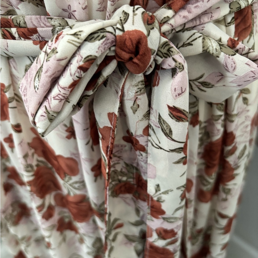 Indigo Soul Rust Floral Long Sleeve Dress 2XL - Picture 4 of 12